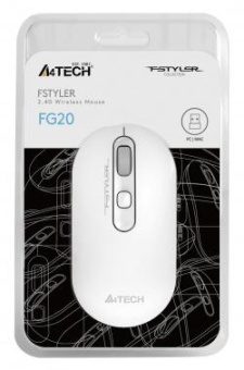 Мышь A4Tech Fstyler FG20 белый оптическая (2000dpi) беспроводная USB для ноутбука (4but) от магазина РЭССИ