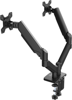 Кронштейн для мониторов ЖК Buro BU-M12 черный 17"-32" макс.10кг крепление к столешнице поворот и наклон от магазина РЭССИ