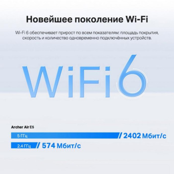 Повторитель беспроводного сигнала TP-Link Archer Air E5 AX3000 Wi-Fi белый от магазина РЭССИ