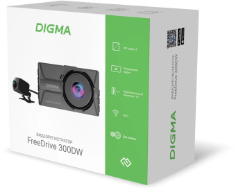 Видеорегистратор Digma FreeDrive 300DW черный 2Mpix 1440x2560 1440p 130гр. от магазина РЭССИ