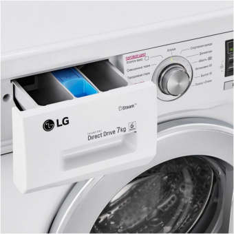 Стиральная машина LG F1296HDS1 класс: A загр.фронтальная макс.:7кг белый от магазина РЭССИ
