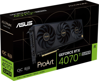 Видеокарта Asus PCI-E 4.0 PROART-RTX4070TIS-O16G NVIDIA GeForce RTX 4070TI Super 16Gb 256bit GDDR6X 2640/21000 HDMIx1 DPx3 HDCP Ret от магазина РЭССИ