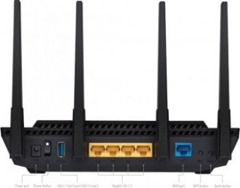 Роутер беспроводной Asus RT-AX58U AX3000 10/100/1000BASE-TX черный от магазина РЭССИ