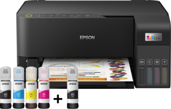 МФУ струйный Epson EcoTank L3550 (C11CK59405/C11CK59506) A4 WiFi черный от магазина РЭССИ