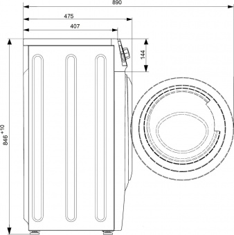 Стиральная машина Атлант СМА 70У109-000 класс: A+ загр.фронтальная макс.:7кг белый от магазина РЭССИ