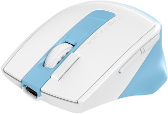 Мышь A4Tech Fstyler FG45CS Air голубой/белый оптическая (2000dpi) silent беспроводная USB для ноутбука (7but) от магазина РЭССИ