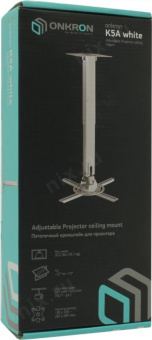 Кронштейн для проектора Onkron K5A белый макс.10кг потолочный поворотно-выдвижной и наклонный от магазина РЭССИ