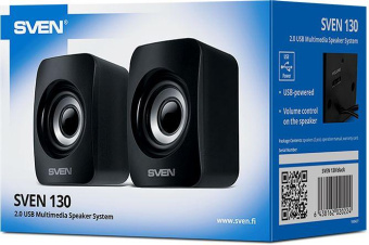 Колонки Sven 130 2.0 черный 6Вт портативные от магазина РЭССИ