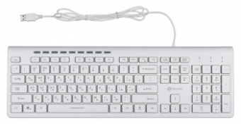Клавиатура Оклик 490ML белый USB slim Multimedia LED от магазина РЭССИ