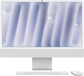Моноблок Apple iMac A3137 24" 4.5K M4 10 core (4) 16Gb SSD256Gb 10 core GPU macOS WiFi BT 143W клавиатура мышь Cam серебристый 4480x2520 от магазина РЭССИ