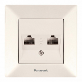 Розетка комп/тел. Panasonic Arkedia WMTC04092BG-RU скрыт. IP20 бежевый (упак.:1шт) от магазина РЭССИ
