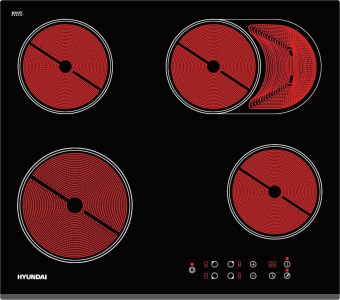 Варочная поверхность Hyundai HHE 6680 BG черный от магазина РЭССИ