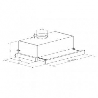 Вытяжка встраиваемая Lex Hubble 600 WH белый управление: кнопочное (1 мотор) от магазина РЭССИ