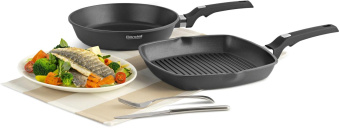 Сковорода Rondell Point RDA-1347 круглая 26см покрытие: TriTitan ручка несъемная (без крышки) графитовый от магазина РЭССИ