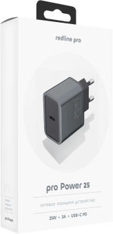 Сетевое зар./устр. Redline Pro XC-3 25W 3A (PD) USB Type-C универсальное черный (УТ000038328) от магазина РЭССИ