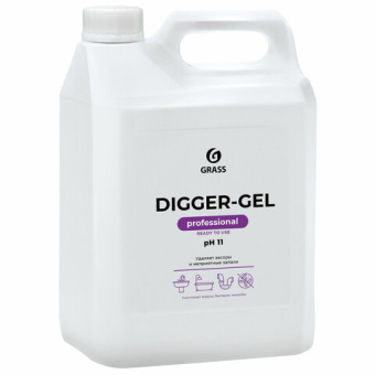 Средство гель для прочистки канализации труб и унитаза от засоров GRASS DIGGER GEL 5кг 125206 от магазина РЭССИ