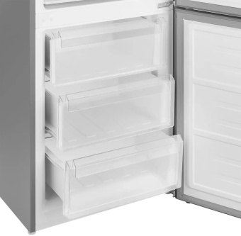 Холодильник Weissgauff WRK 185 Total NoFrost Inverter Inox 2-хкамерн. нержавеющая сталь инвертер от магазина РЭССИ