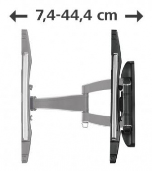 Кронштейн для телевизора Hama Fullmotion TV Premium черный 32"-65" макс.50кг настенный от магазина РЭССИ