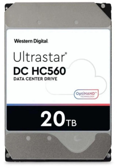 Жесткий диск WD SAS 3.0 20TB 0F38652 WUH722020BL5204 Server Ultrastar DC HC560 512E (7200rpm) 512Mb 3.5" от магазина РЭССИ