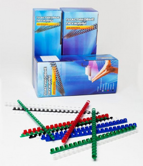 Пружины для переплета пластиковые Office Kit d=25мм 191-220лист A4 белый (50шт) Office Kit BP2081 (BP2081) от магазина РЭССИ