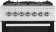 Плита Комбинированная De Luxe 606040.01гэ-001(кр) ЧР белый (стеклянная крышка) реш.чугун от магазина РЭССИ
