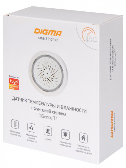 Датчик темпер./влажн. Digma DiSense Т1 белый от магазина РЭССИ