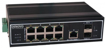 Коммутатор Osnovo SW-60812/I 8x100Mb 1G 2SFP 300W от магазина РЭССИ