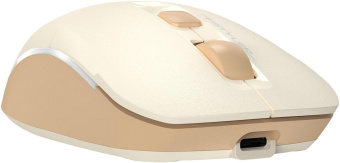 Мышь A4Tech Fstyler FB26CS Air бежевый/коричневый оптическая (2000dpi) silent беспроводная BT/Radio USB для ноутбука (4but) от магазина РЭССИ