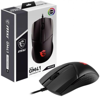 Мышь MSI Clutch GM41 Lightweight V2 черный оптическая (16000dpi) USB2.0 (5but) от магазина РЭССИ