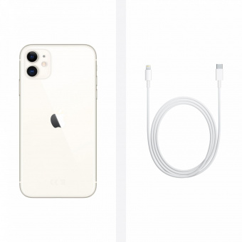 Смартфон Apple A2221 iPhone 11 128Gb 4Gb белый моноблок 3G 4G 1Sim 6.1" 828x1792 iOS 15 12Mpix 802.11 a/b/g/n/ac/ax NFC GPS GSM900/1800 GSM1900 TouchSc Protect от магазина РЭССИ