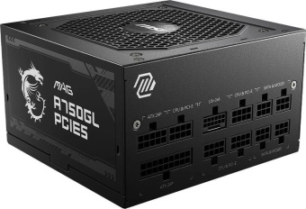 Блок питания MSI ATX 750W MAG A750GL PCIE5 Gen.5 80+ gold (20+4pin) APFC 120mm fan 8xSATA Cab Manag RTL от магазина РЭССИ