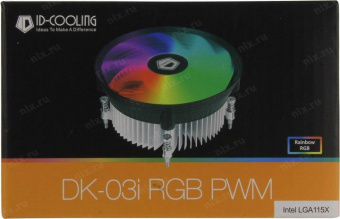 Устройство охлаждения(кулер) ID-Cooling DK-03i RGB PWM Soc-1151/1200 4-pin 14-26dB Al 100W 360gr LED Ret от магазина РЭССИ