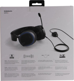 Наушники с микрофоном Steelseries Arctis 5 2019 Edition черный 3м мониторные USB оголовье (61504) от магазина РЭССИ