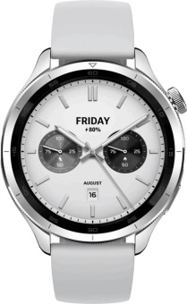 Смарт-часы Xiaomi Watch S4 47мм 1.43" AMOLED корп.серебристый рем.серый (BHR9197GL) от магазина РЭССИ