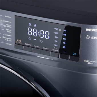 Стиральная машина Maunfeld MFWM1410SB02 класс: A+++ загр.фронтальная макс.:10кг темно-серебристый инвертер от магазина РЭССИ
