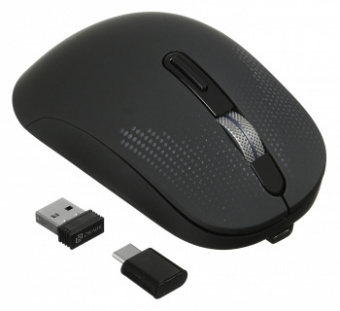 Мышь Оклик 636LWC черный оптическая (1600dpi) беспроводная USB/USB-C для ноутбука (6but) от магазина РЭССИ