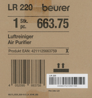 Воздухоочиститель Beurer LR220 38Вт белый (663.75) от магазина РЭССИ