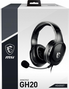 Наушники с микрофоном MSI Immerse GH20 черный 1.5м накладные оголовье (S37-2101030-SV1) от магазина РЭССИ