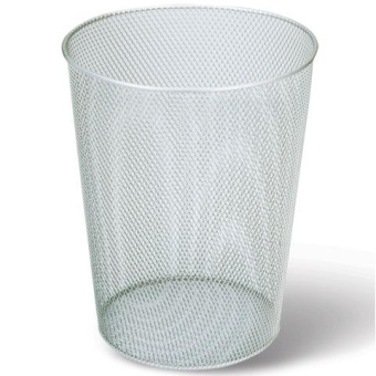 Корзина для бумаг BRAUBERG "Germanium" 9 л металлическая серебристая 231959 от магазина РЭССИ