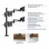Кронштейн для мониторов ЖК Kromax OFFICE-4 черный 15"-32" макс.8кг настольный поворот и наклон от магазина РЭССИ