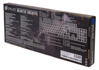 Клавиатура Оклик 710G BLACK DEATH черный/серый USB Multimedia for gamer LED от магазина РЭССИ