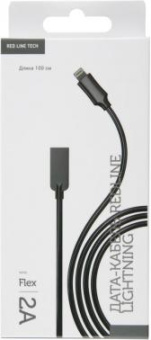 Кабель Redline Flex УТ000015519 USB (m)-Lightning (m) 1м черный от магазина РЭССИ