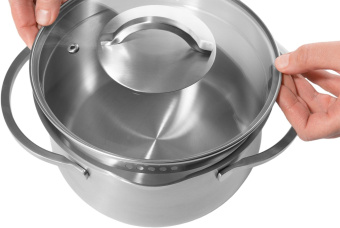 Кастрюля Polaris Solid-20C 3.5л. d=20см (с крышкой) серебристый (15132) от магазина РЭССИ