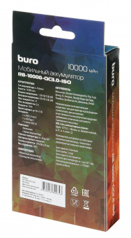 Мобильный аккумулятор Buro RB-10000-QC 10000mAh 3A Quick Charge 3.0, Power Delivery 18W 2xUSB серебристый от магазина РЭССИ