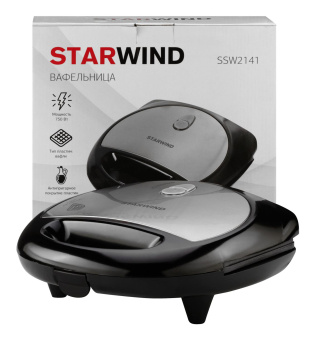 Вафельница Starwind SSW2141 750Вт черный от магазина РЭССИ