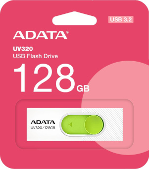 Флеш Диск A-Data 128GB UV320 AUV320-128G-RWHGN USB3.2 белый/зеленый от магазина РЭССИ