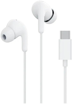 Гарнитура внутриканальные Xiaomi Type-C Earphones 1.25м белый проводные крепление за ухом (BHR8931GL) от магазина РЭССИ