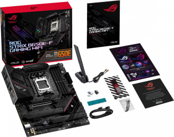 Материнская плата Asus ROG STRIX B650E-F GAMING WIFI SocketAM5 AMD B650 4xDDR5 ATX AC`97 8ch(7.1) 2.5Gg RAID+HDMI+DP от магазина РЭССИ