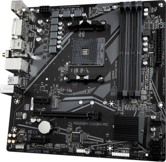 Материнская плата Gigabyte A520M DS3H AC Soc-AM4 AMD A520 4xDDR4 mATX AC`97 8ch(7.1) GbLAN RAID+HDMI+DP от магазина РЭССИ