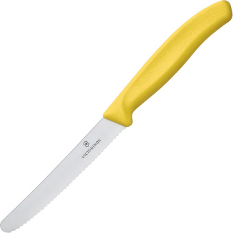 Нож кухонный Victorinox Swiss Classic (6.7836.L118) стальной для овощей лезв.110мм серрейт. заточка желтый без упаковки от магазина РЭССИ